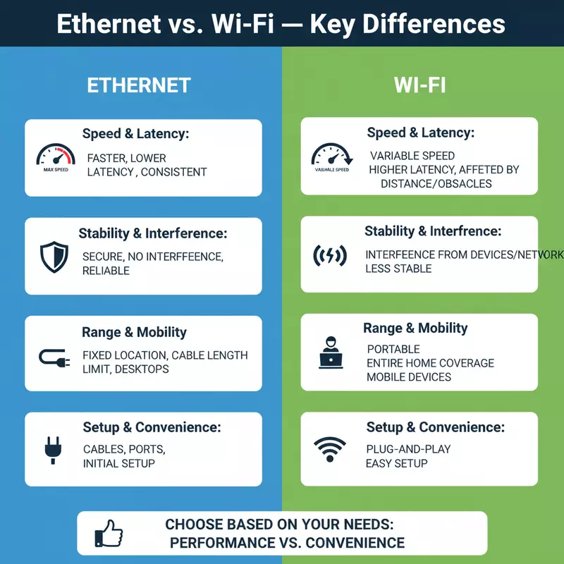 Ethernet vs. Wi-Fi — Key Differences